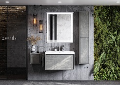 Акватон Мебель для ванной Уэльс 80 темный шоколад – фотография-2